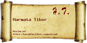 Harmata Tibor névjegykártya